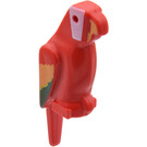 LEGO Red Bird with Multicolored Feathers with Narrow Beak