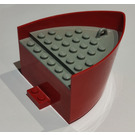 LEGO Red Boat Section Bow 5 x 6 x 3 & 1/3 with Gray Deck