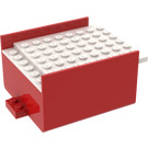 LEGO rouge Boat Section Middle 6 x 8 x 3.33 avec blanc Deck