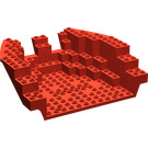 LEGO Red Boat Stern 16 x 14 x 5 & 1/3 Hull Inside (2559)