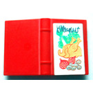 LEGO rot Book 2 x 3 mit Truthahn und Cocktail und Vegetables Aufkleber (33009)