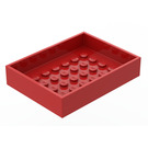 LEGO rouge Boîte 6 x 8 x 1.3 Bas