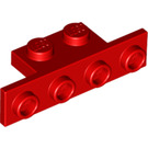 LEGO Rojo Soporte 1 x 2 - 1 x 4 con esquinas cuadradas (2436)