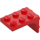 LEGO Red Bracket 3 x 2 with Plate 2 x 2 Downwards (69906)