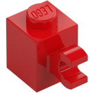 LEGO Rood Steen 1 x 1 met Horizontale Klem (60476 / 65459)