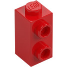 LEGO Rot Stein 1 x 1 x 1.6 mit Zwei Seitennoppen (32952)