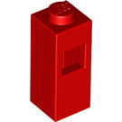 LEGO Red Brick 1 x 1 x 2 with Side Stud Holder (15444)