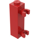 LEGO rot Backstein 1 x 1 x 3 mit Vertikale Clips (Solider Bolzen) (60583)