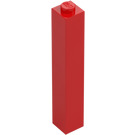 LEGO Rood Steen 1 x 1 x 5 met holle nop (2453)