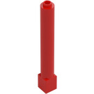 LEGO Rood Steen 1 x 1 x 6 Rond met Vierkant Basis (43888)