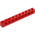 LEGO Červená Kostka 1 x 10 s otvory (2730)