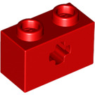 LEGO rouge Brique 1 x 2 avec Essieu Trou (Ouverture 'X') (32064)