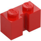 LEGO Röd Kloss 1 x 2 med skåra (4216)