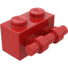 LEGO Rød Kloss 1 x 2 med Håndtak (30236)