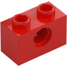 LEGO Rød Klods 1 x 2 med Hul (3700)