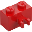 LEGO Rood Steen 1 x 2 met Verticaal Klem met open 'O'-clip (42925 / 95820)