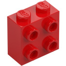 LEGO Punainen Palikka 1 x 2 x 1.6 jossa Nupit päällä Yksi Sivu (1939 / 22885)