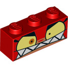 LEGO Red Brick 1 x 3 with Angry Unikitty Face (3622 / 38921)