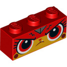 LEGO Red Brick 1 x 3 with Angry Unikitty Face (3622)