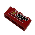 LEGO Red Brick 1 x 3 with Ferrari Logo, 'SF' and 'SCUDERIA FERRARI' Sticker (3622)