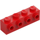 LEGO Röd Kloss 1 x 4 med 4 Knoppar på Ett Sida (30414)