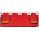 LEGO rouge Brique 1 x 4 avec Auto Taillights (3010)