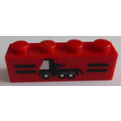 LEGO rouge Brique 1 x 4 avec Tow Truck (3010)