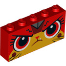 LEGO Rood Steen 1 x 5 x 2 met Grumpy Unikitty Gezicht (39266 / 44165)