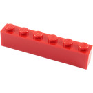 LEGO Rood Steen 1 x 6 (3009 / 30611)