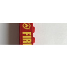 LEGO rot Backstein 1 x 6 mit Feuer Logo Badge und 'Feuer 4430' Aufkleber from Set 4430 (3009)