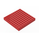 LEGO Red Brick 10 x 10 without Bottom Tubes or Cross Supports