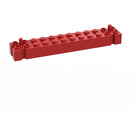 LEGO Rood Steen 2 x 12 met Grooves en Peg at Each Einde (47118 / 47855)