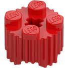 LEGO Rot Stein 2 x 2 Rund mit Gitter (92947)