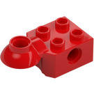 LEGO Rood Steen 2 x 2 met Horizontaal Rotatiegewricht (48170 / 48442)