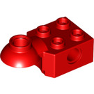 LEGO Rood Steen 2 x 2 met Horizontaal Rotation Joint (48170 / 48442)
