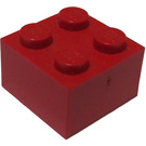 LEGO Rød Klods 2 x 2 uden krydsstøtter (3003)