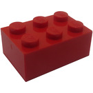 LEGO Červená Kostka 2 x 3 (Dříve bez křížových podpěr) (3002)