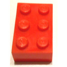 LEGO Červená Kostka 2 x 3 bez Internal Supports