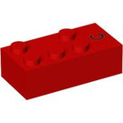 LEGO Red Brick 2 x 4 Braille with C "Ç" (69551)
