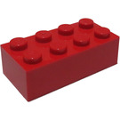 LEGO Punainen Palikka 2 x 4 (Aikaisempi versio, ilman ristitukia) (3001)