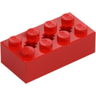 LEGO Rød Klods 2 x 4 med Aksel Huller (39789)