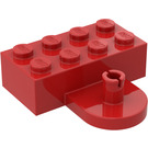 LEGO Červená Kostka 2 x 4 s Coupling, Muž (4747)