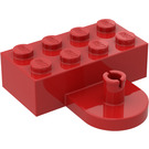 LEGO Rood Steen 2 x 4 met Coupling, Male (4747)