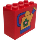 LEGO Rood Steen 2 x 4 x 3 met Watering Can (30144)