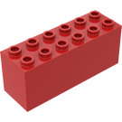 LEGO Rood Steen 2 x 6 x 2 Weight met gespleten onderzijde