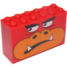 LEGO rot Backstein 2 x 6 x 3 mit Affe (6213)