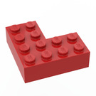 LEGO Rot Stein 4 x 4 Ecke