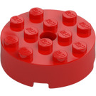 LEGO Red Brick 4 x 4 Round with Hole (87081)