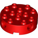 LEGO rouge Brique 4 x 4 Rond avec des trous (6222)