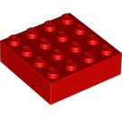 LEGO Rood Steen 4 x 4 met Magneet (49555)